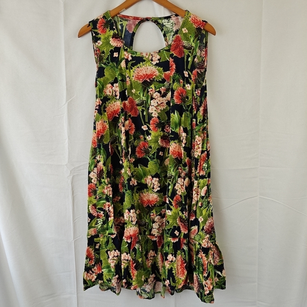 Uncle Frank Anthropologie Sleeveless Ruffle Floral Printed Mini Dress Size Small